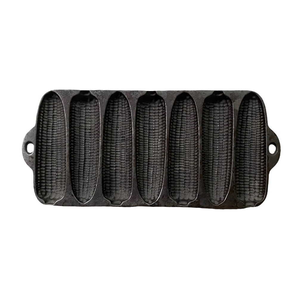 Vintage Cornbread Muffin Pan Cast Iron 7 Ear of Corn Heavy Mold